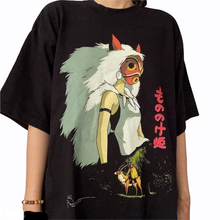 Load image into Gallery viewer, Round neck anime t-shirt Princess Mononoke
