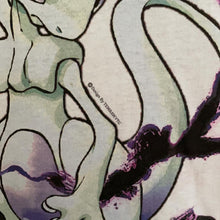 Load image into Gallery viewer, Round neck anime t-shirt Mewtwo.
