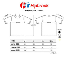 Load image into Gallery viewer, Hiptrack™ Heavy Cotton Combed T-Shirt - Black White Cement And Cream
