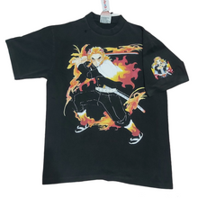 Load image into Gallery viewer, Round neck anime t-shirt Rengoku.

