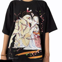 Load image into Gallery viewer, Round neck anime t-shirt Netsuko.
